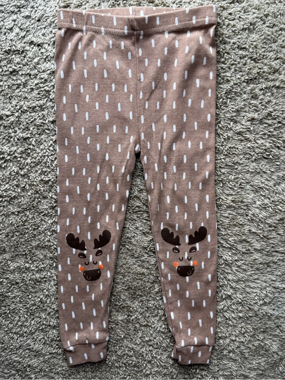 Chick Pea Pajamas Reindeer 2T Brown Cotton Pajama Set